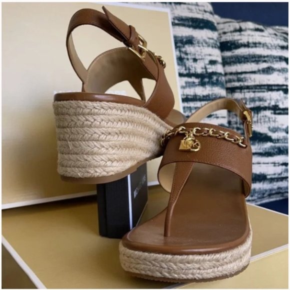 Michael Kors Elsa Wedge Tumbled Leather Luggage WMNS - Picture 11 of 16